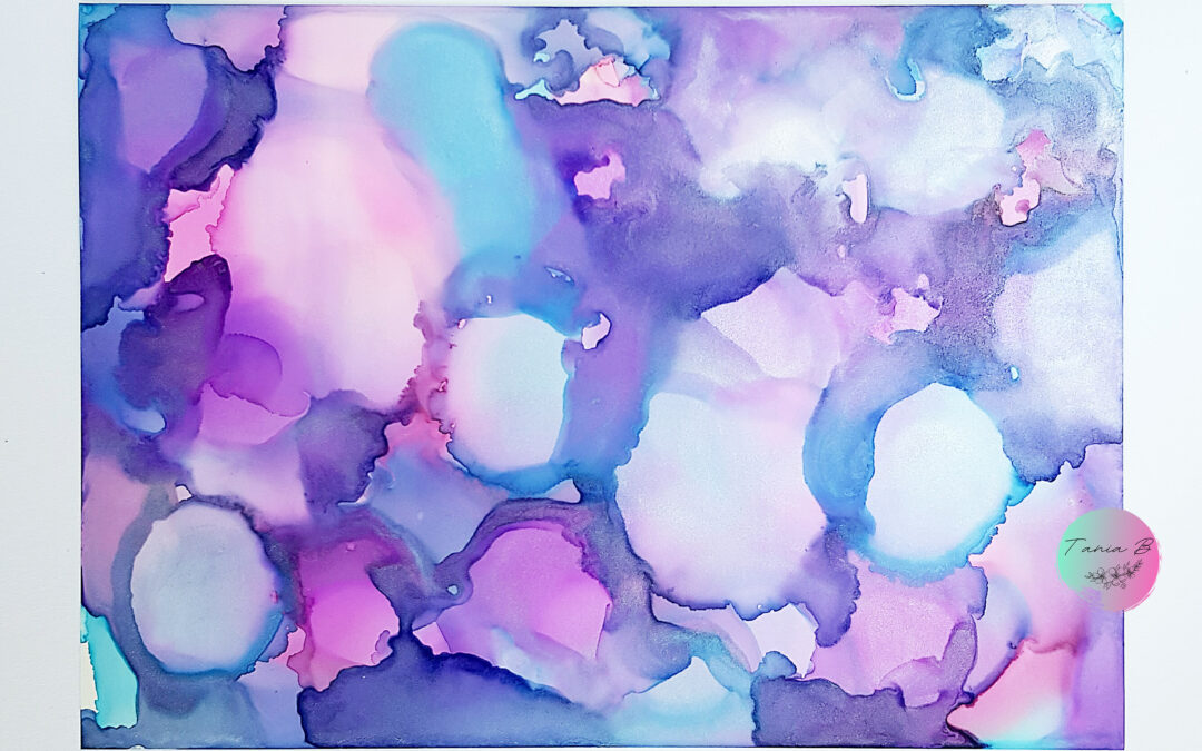Alcohol Ink Pearls on Yupo Paper 
